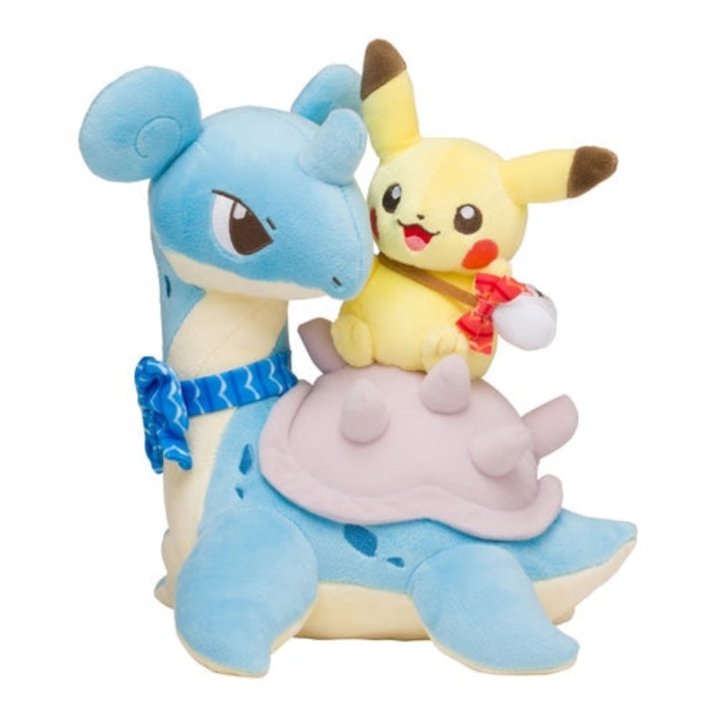 Pikachu riding on Lapras Plush Ride on Lapras