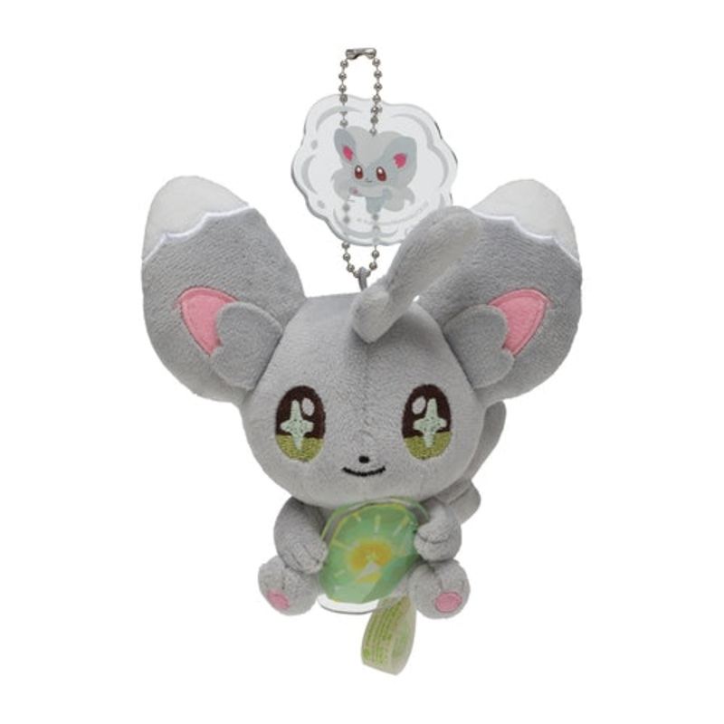 Mascot Plush Keychain SHINKA NO ISHI Minccino & Shiny Stone - Cinccino