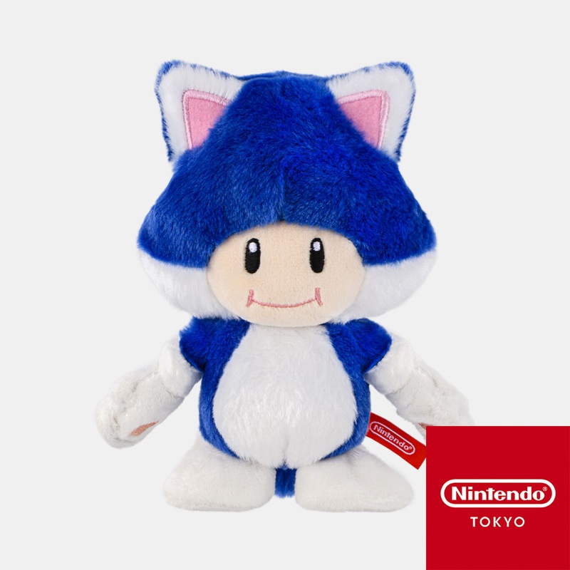Neko (cat) Toad Mascot Plush Keychain Super Mario
