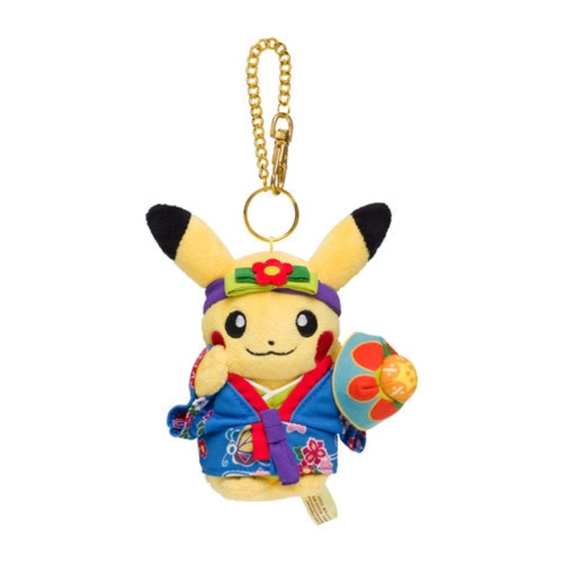 Pikachu (Female) Ryubu Mascot Plush Keychain Pokmon Center Okinawa