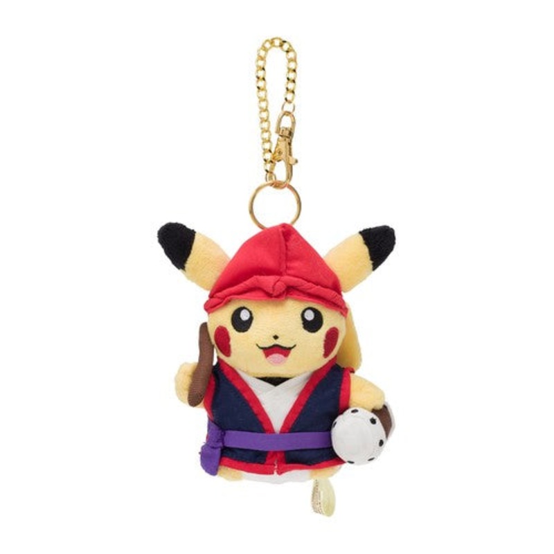 Pikachu (Male) Eisa Mascot Plush Keychain Pokmon Center Okinawa