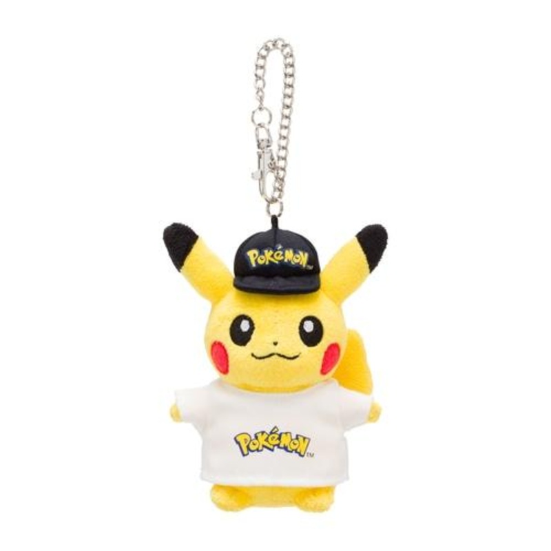 Pikachu Mascot Plush Keychain Pokmon logo
