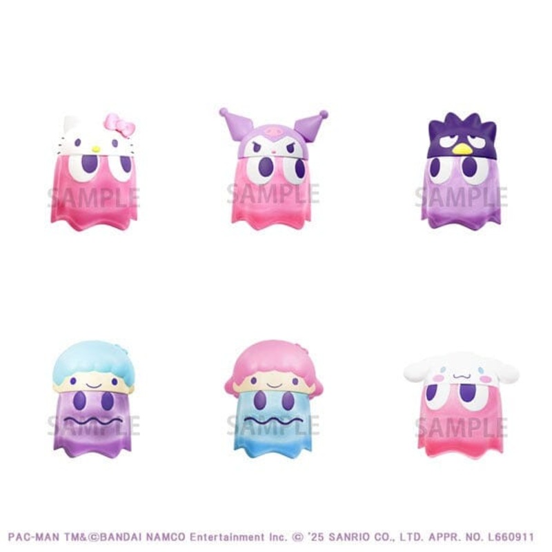 Chibi Collect Figure Vol.2 (Clear Color ver.) - Pac-Man x Sanrio Characters (6Pcs/BOX)