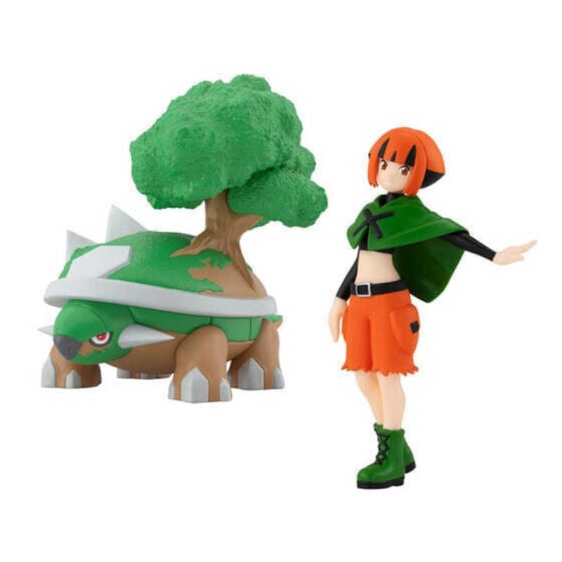 Gardenia & Torterra Pokmon Scale World Figure Sinnoh Region