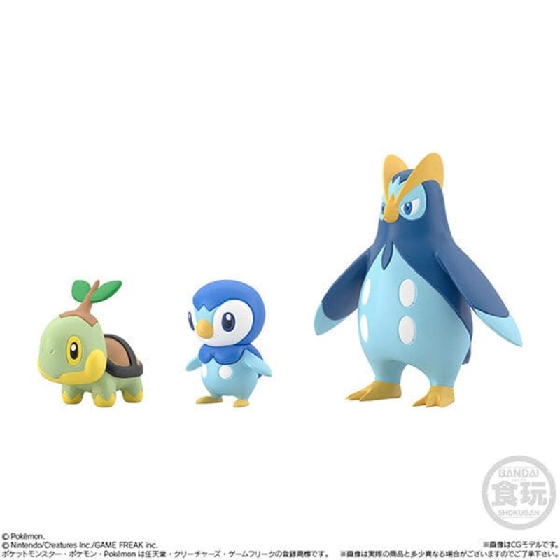 Turtwig & Piplup & Prinplup Pokmon Scale World Figure Sinnoh Region 19