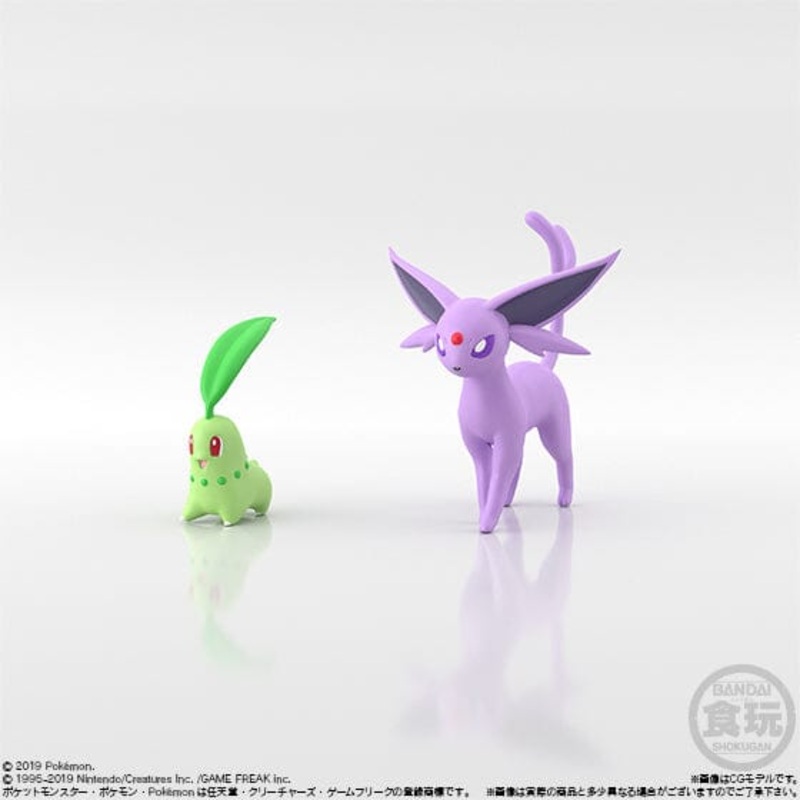Chikorita & Espeon Pokmon Scale World Figure Johto Region 11
