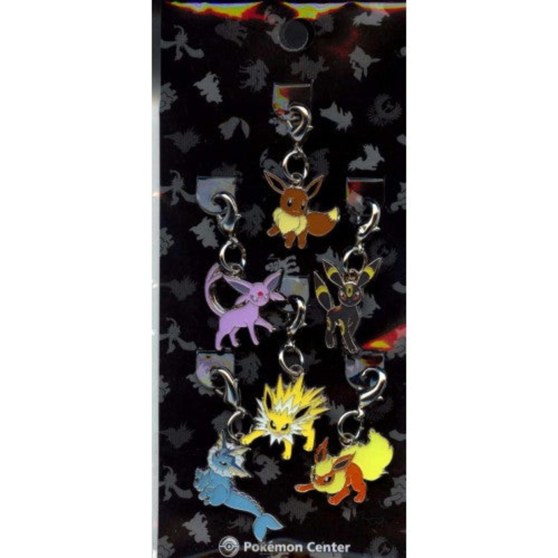 Eevee, Vaporeon, Jolteon, Flareon, Espeon Umbreon - National Pokdex Metal Charm #133, #134, #135, #136, #196, #197