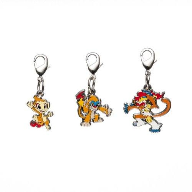 Chimchar, Monferno, Infernape - National Pokdex Metal Charm #390, #391, #392