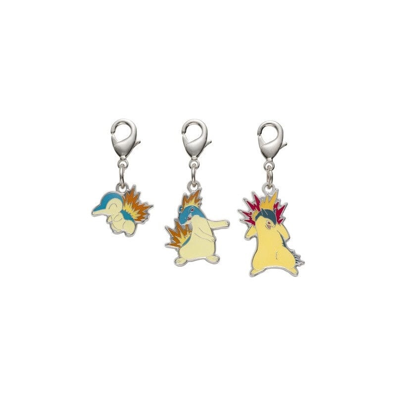 Cyndaquil, Quilava, Typhlosion - National Pokdex Metal Charm Keychain #155, #156, #157