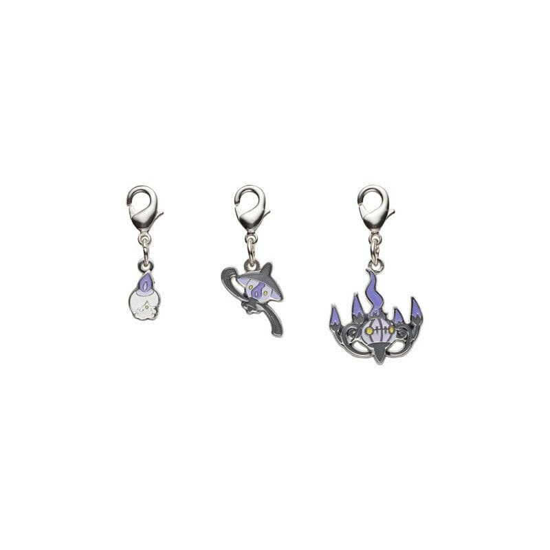 Litwick, Lampent, Chandelure - National Pokdex Metal Charm Keychain #607, #608, #609