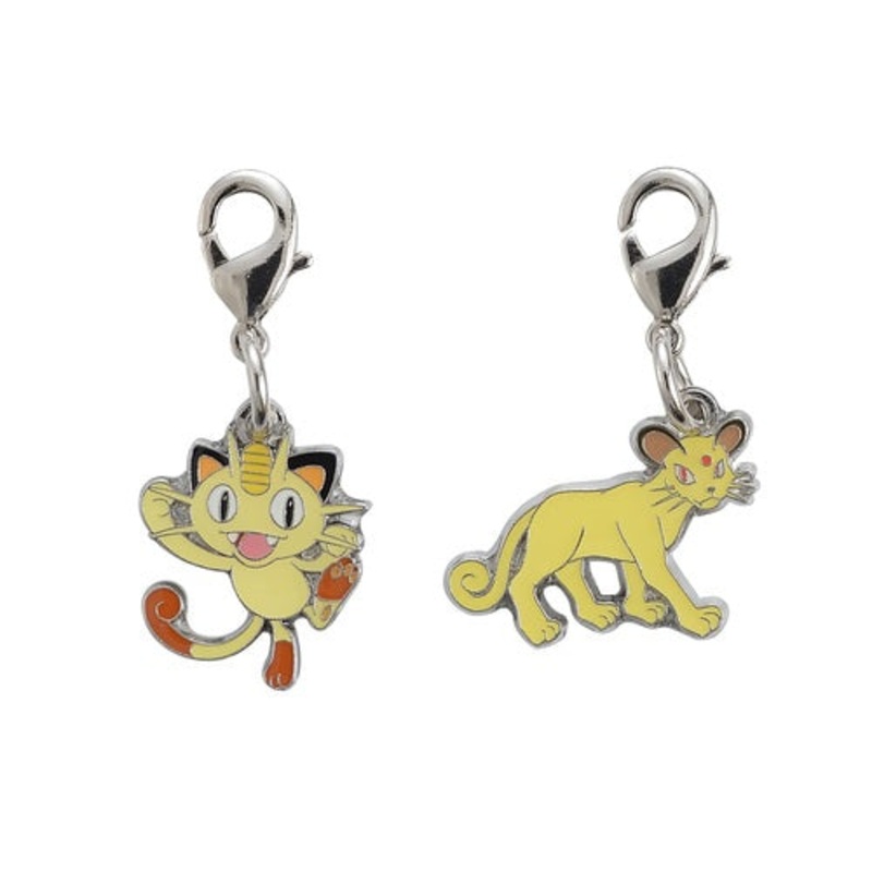 Meowth, Persian - National Pokdex Metal Charm #052, #053