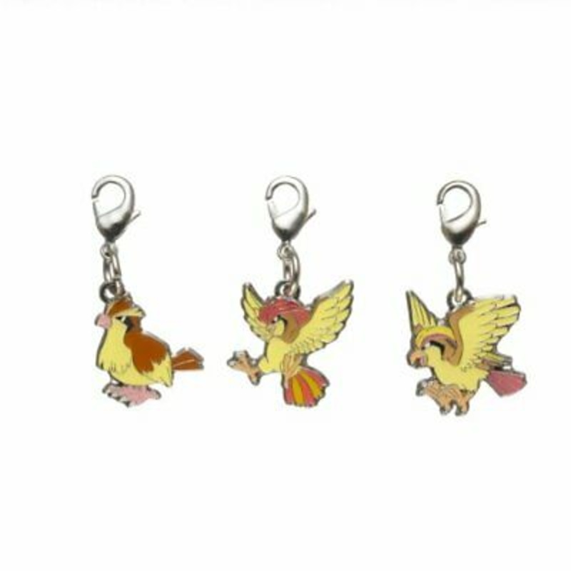 Pidgey, Pidgeotto, Pidgeot - National Pokdex Metal Charm #016, #017, #018