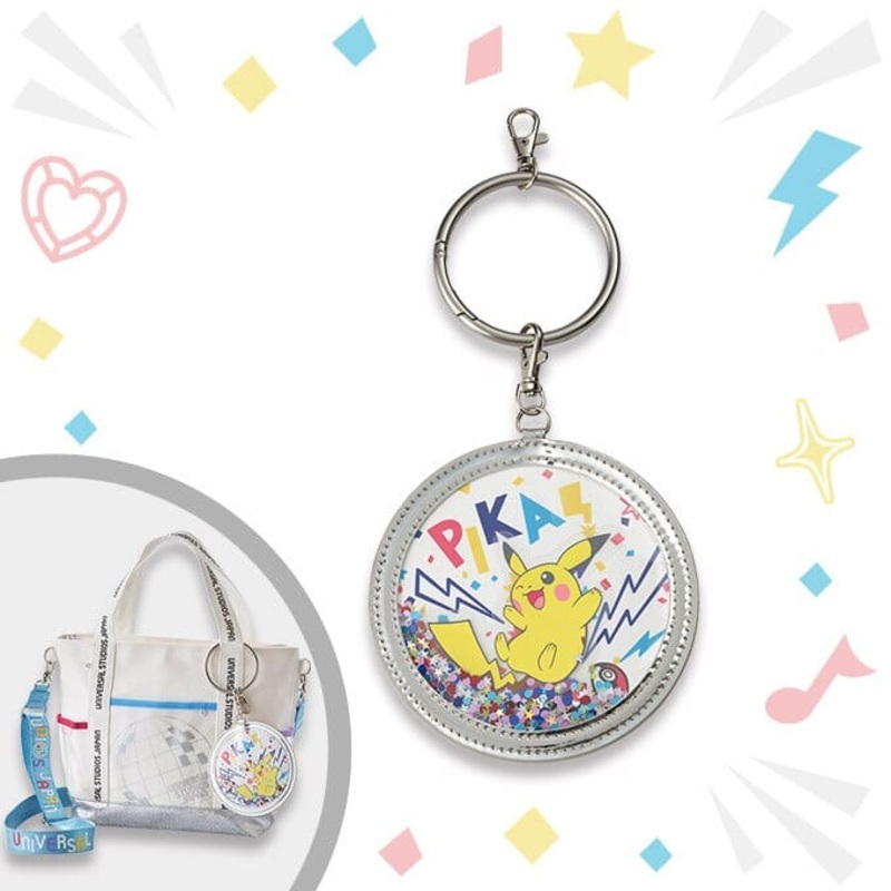 Pikachu Ticket Holder Keychain "NO LIMIT parade" 2023 Universal Studios Japan