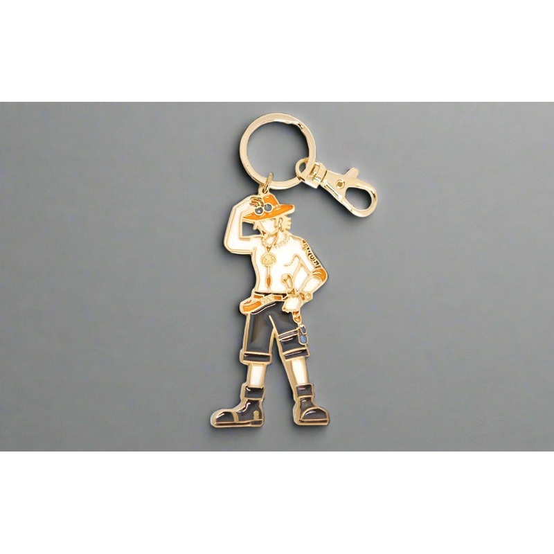 Portgas D. Ace Stained Glass Style Keychain - ONE PIECE