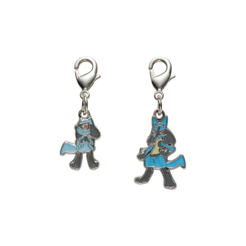 Riolu, Lucario - National Pokdex Metal Charm Keychain #447, #448