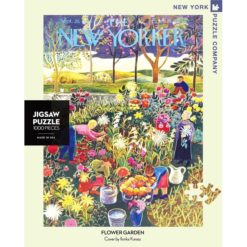 NEW YORKER PUZZLE - 1000 Pc Puzzle  Flower Garden