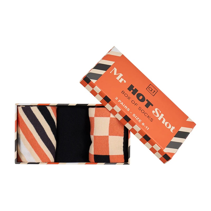 Boxed Socks - Mr Hot Shot (3pc)