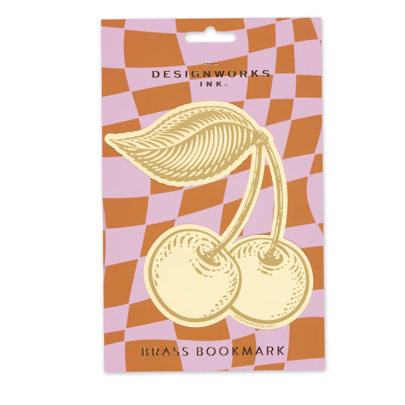 Brass Bookmark - Cherries