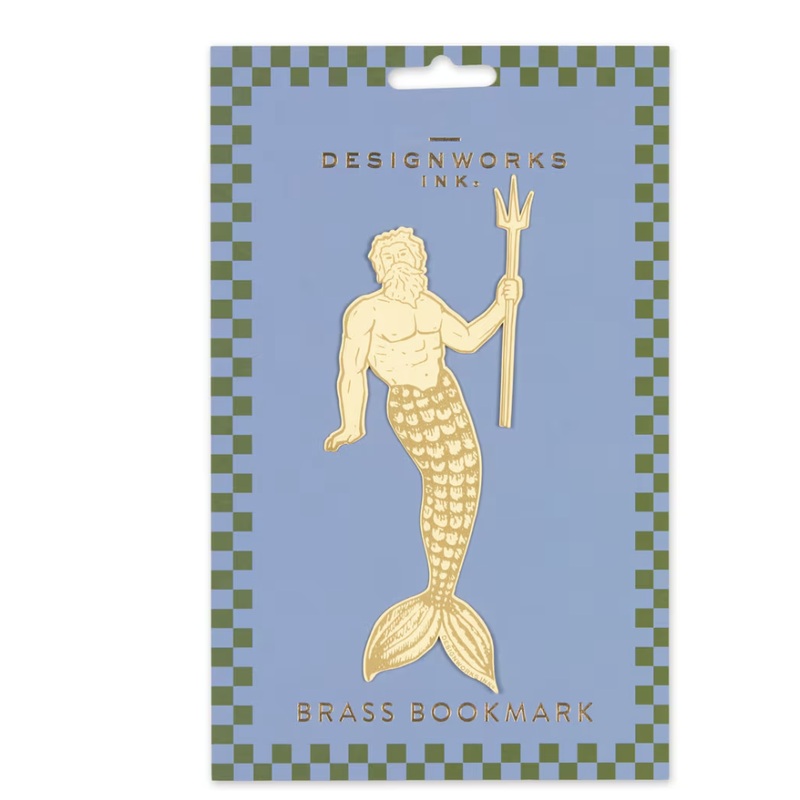 Brass Bookmark - Poseidon