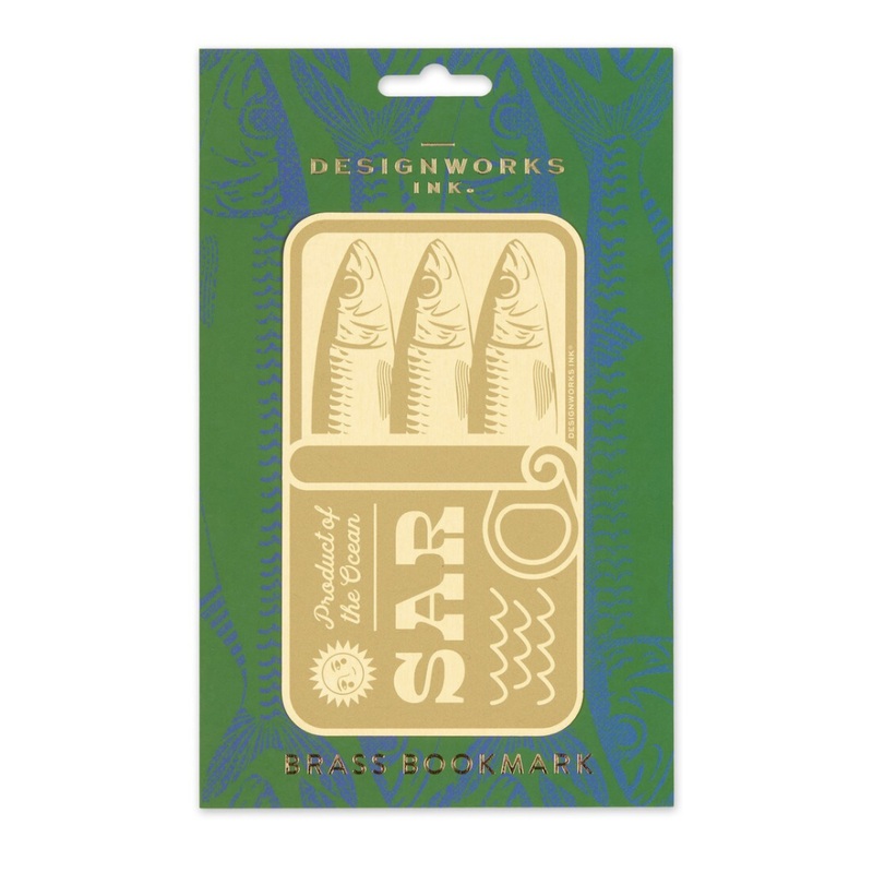Brass Bookmark - Sardines