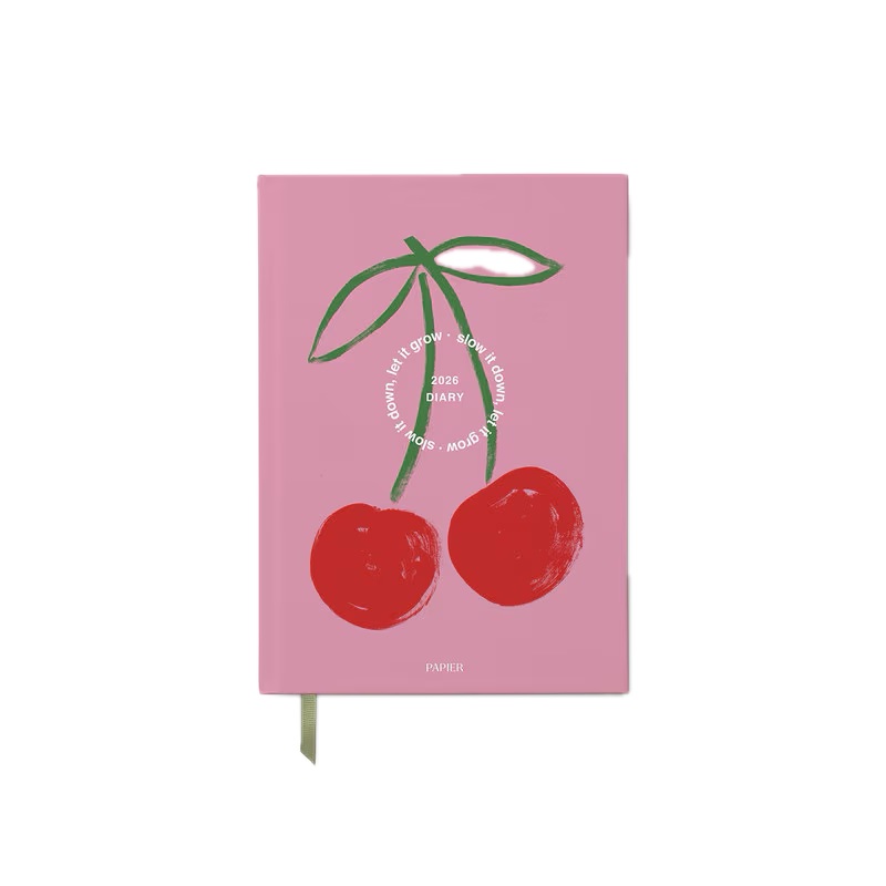 Papier - 2026 A5 Planner - Hard Cover - Daily - Fresh Cherries