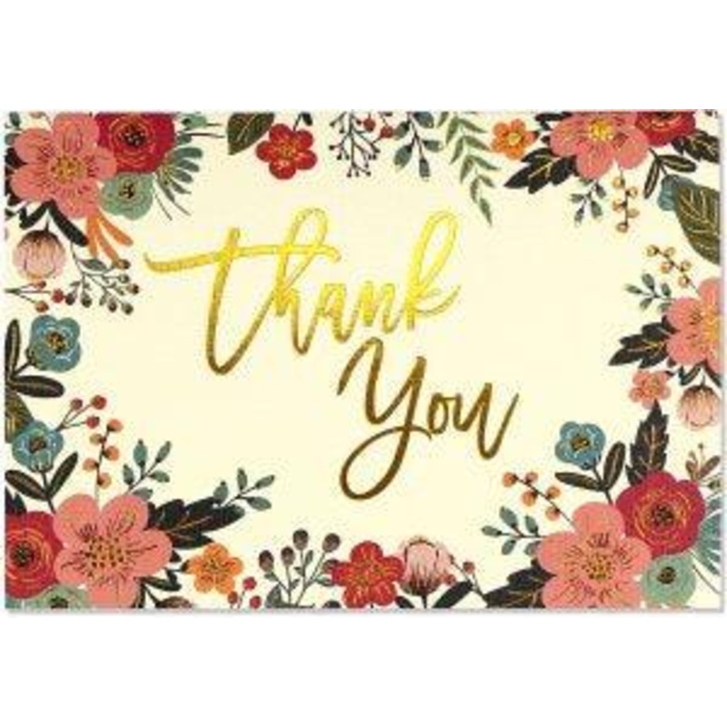 NOTE CARD - FLORAL FRAME