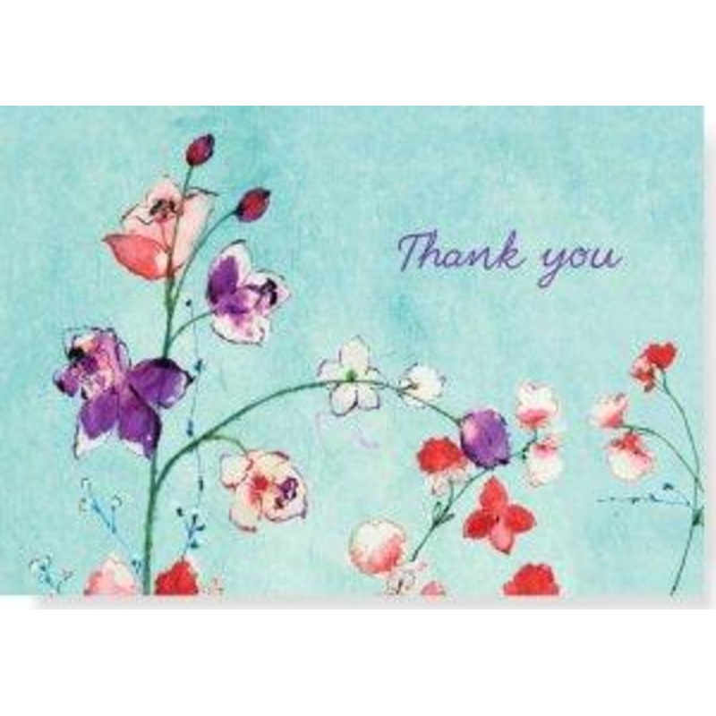 Note Card Fuchsia Blooms