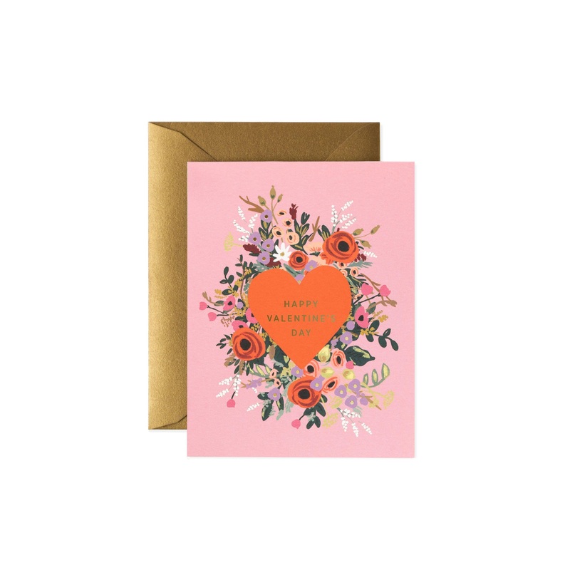Rifle Paper Co - Single Card - Blooming Heart Valentine