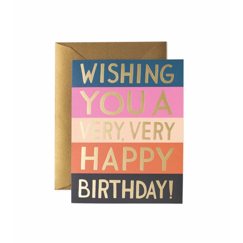 Rifle Paper Co - Single Card - Colour Block Birthday