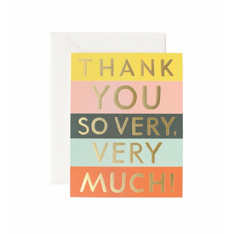 Rifle Paper Co - Single Card - Colour Block Thank You