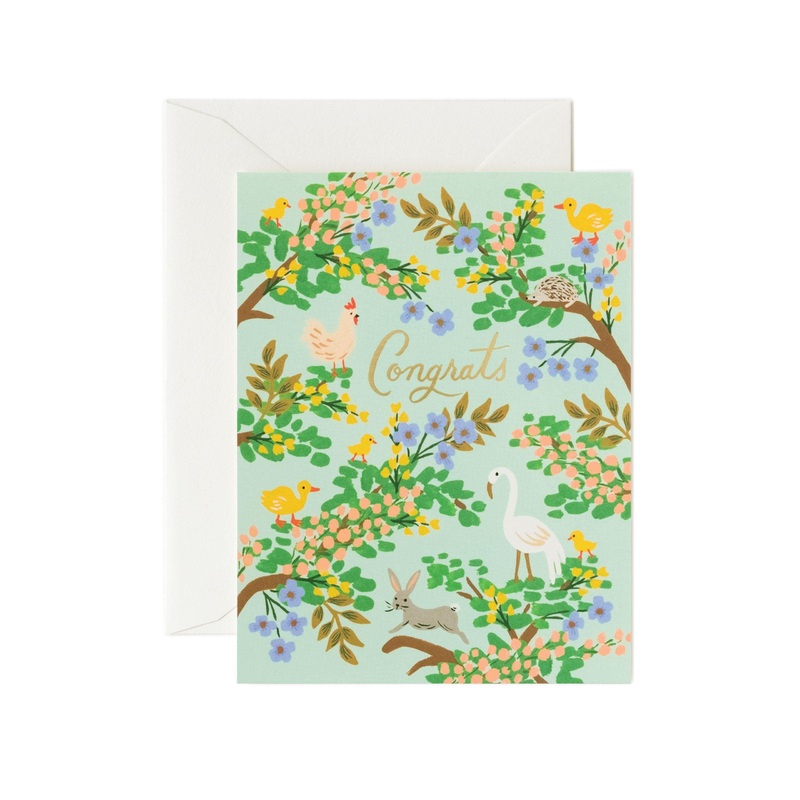 Rifle Paper Co - Single Card - Congrats Forest