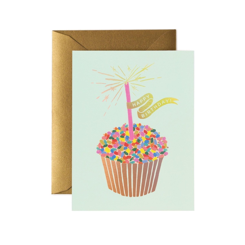 Rifle Paper Co - Single Card - Cupcake Birthday