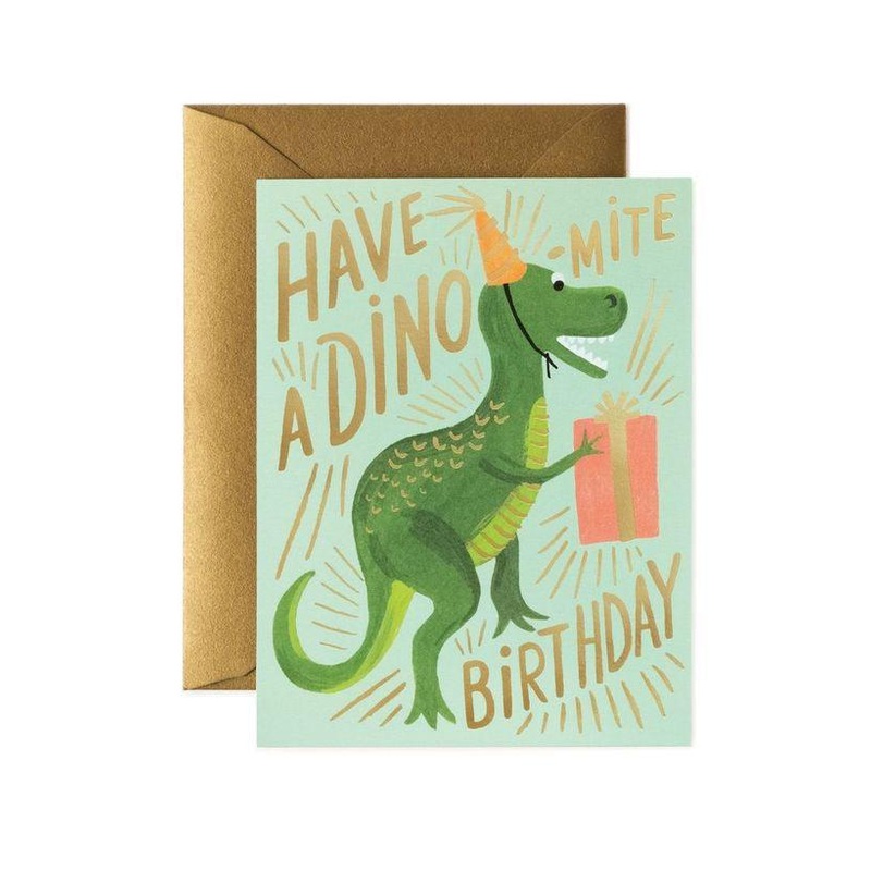 Rifle Paper Co - Single Card - Dino-mite Birthday