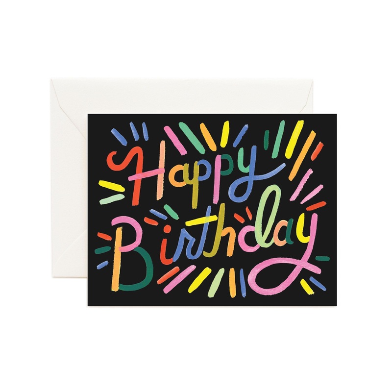 Rifle Paper Co - Single Card - Fireworks Birthday