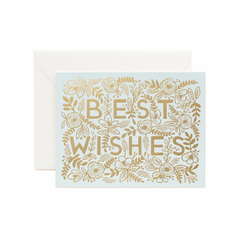Rifle Paper Co - Single Card - Golden Best Wishes