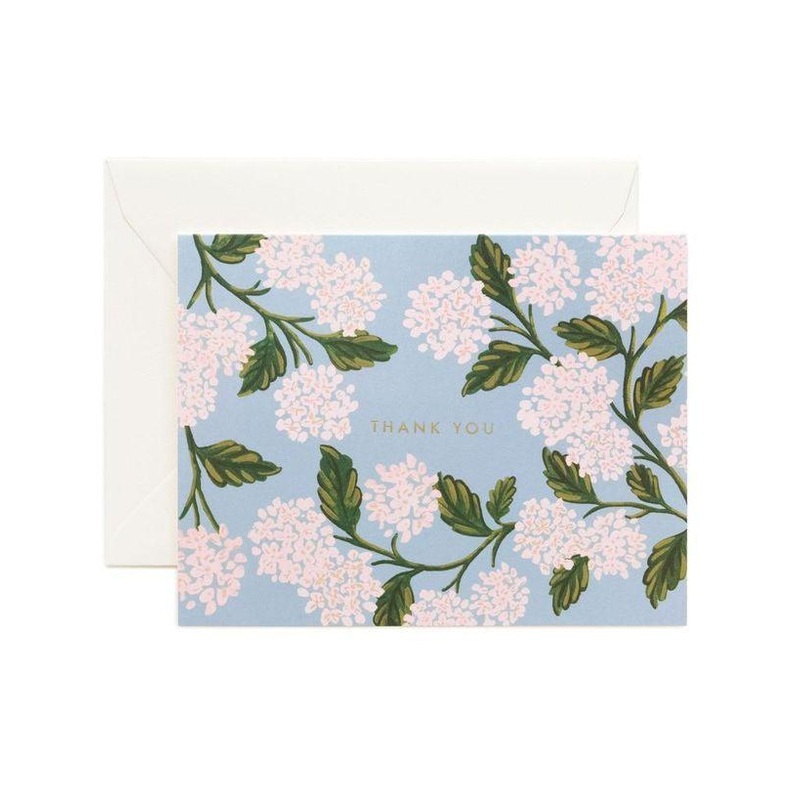 Rifle Paper Co - Single Card - Hydrangea Thank You