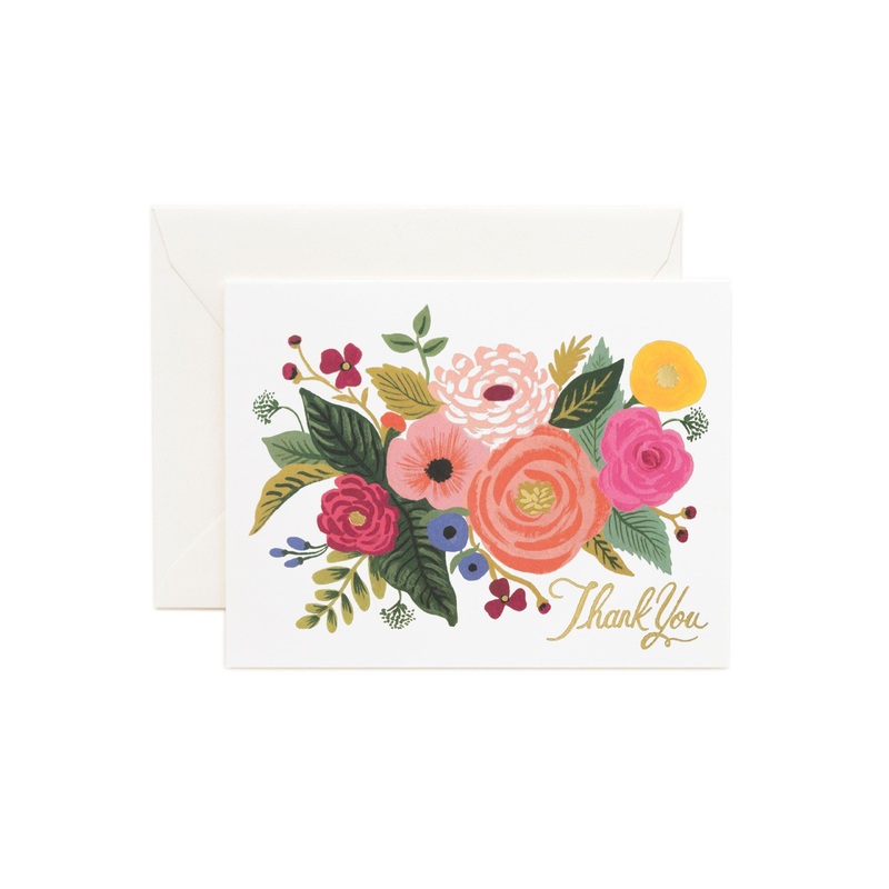 Rifle Paper Co - Single Card - Juliet Rose Thank You