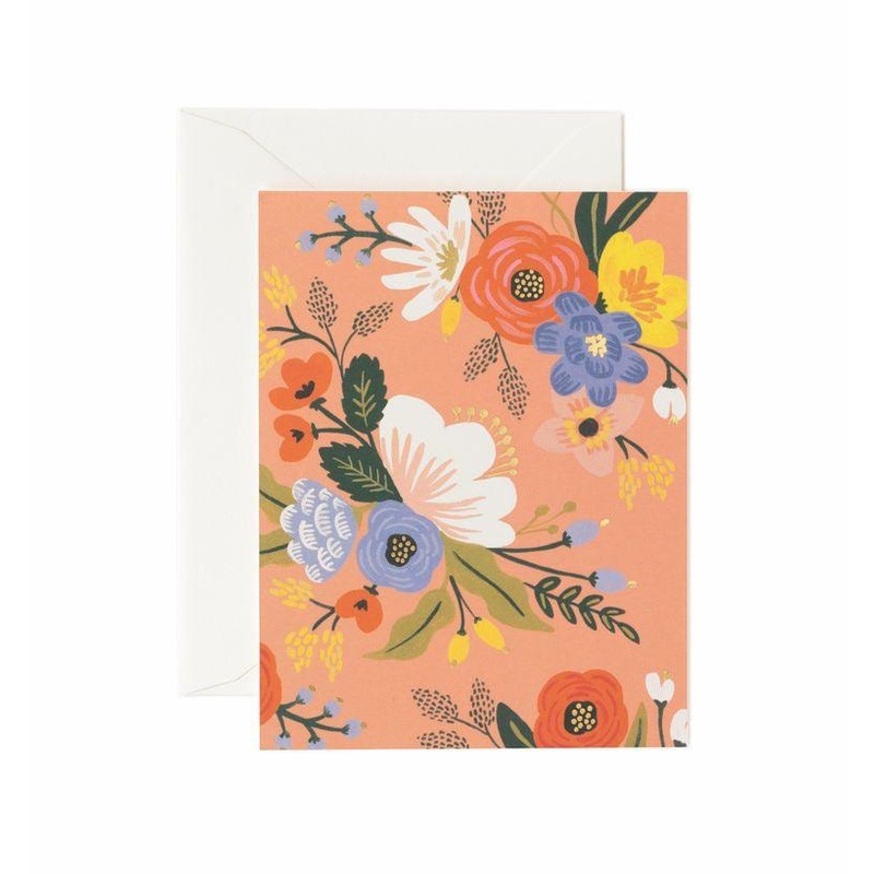 Rifle Paper Co - Single Card - Lively Floral Pink