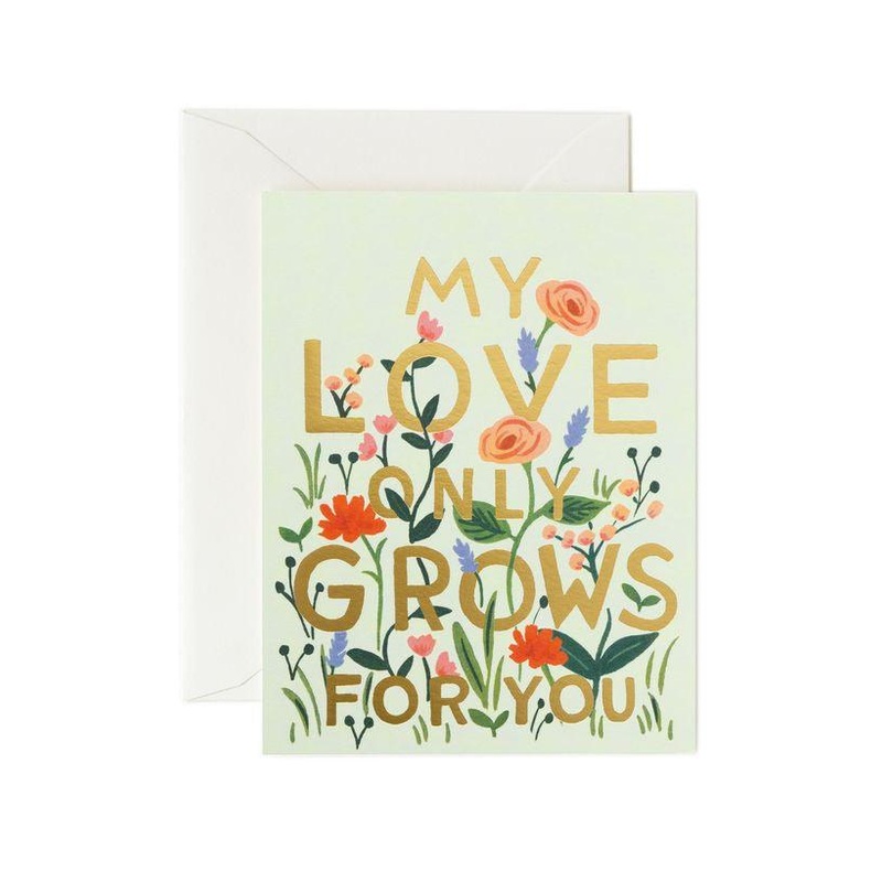 Rifle Paper Co - Single Card - Love Grows