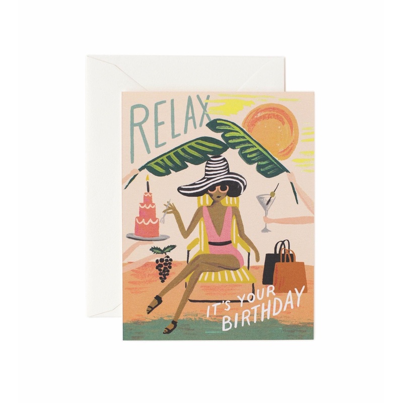 Rifle Paper Co - Single Card - Relax Birthday