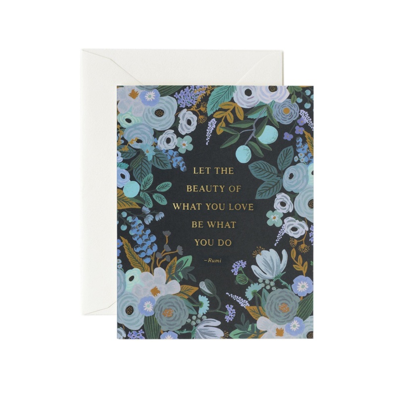 Rifle Paper Co - Single Card - Rumi Quote