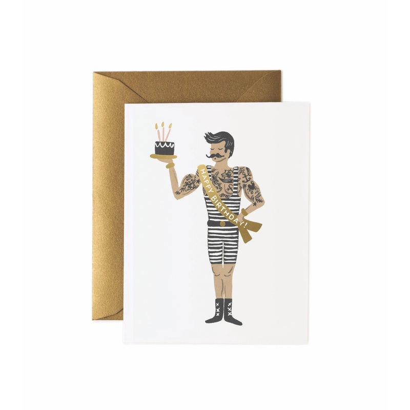 Rifle Paper Co - Single Card - Strongman Birthday