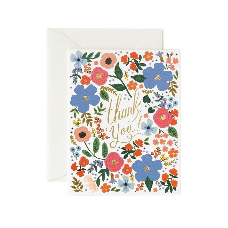 Rifle Paper Co - Single Card - Wild Rose Thank You
