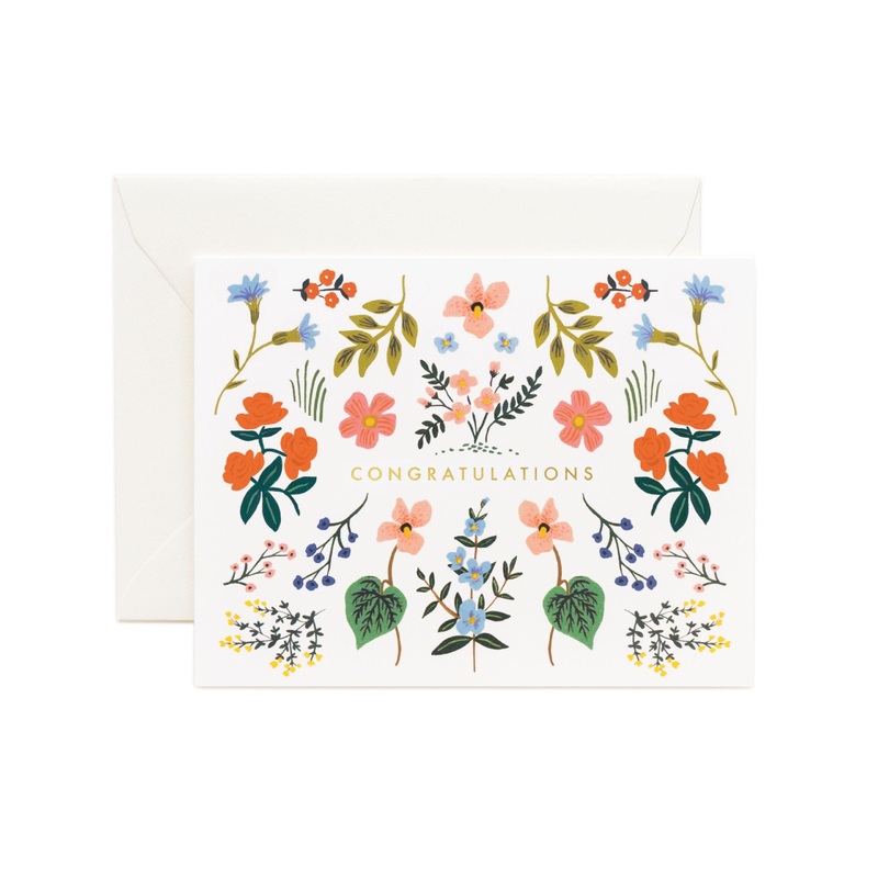 Rifle Paper Co - Single Card - Wildwood Congrats