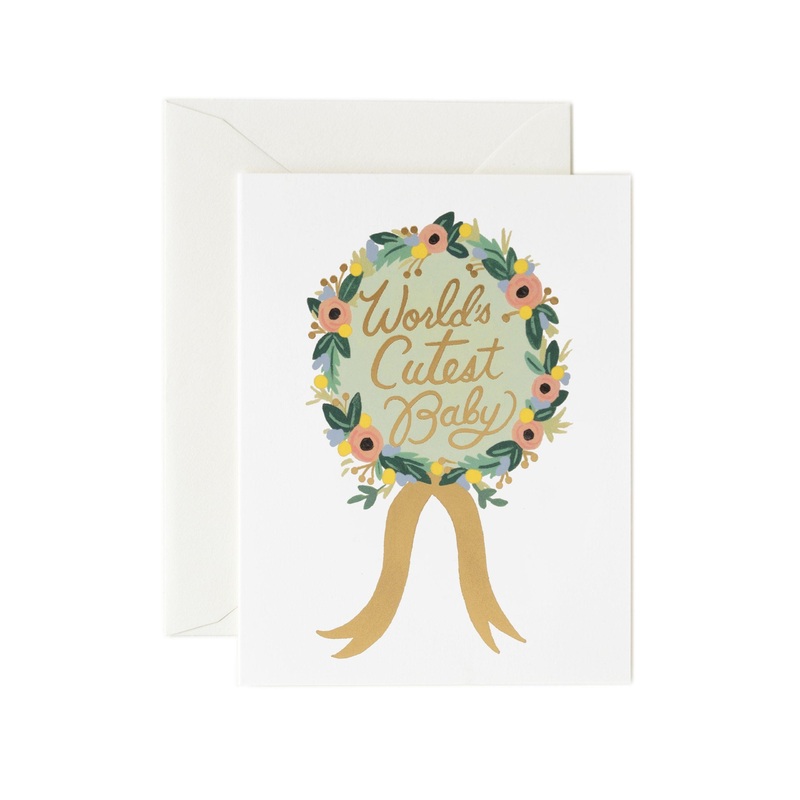 Rifle Paper Co - Single Card - World's Cutest Baby