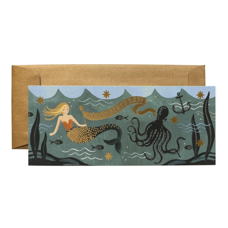 Rifle Paper Co - Single Long Card - Under the Sea Birthday