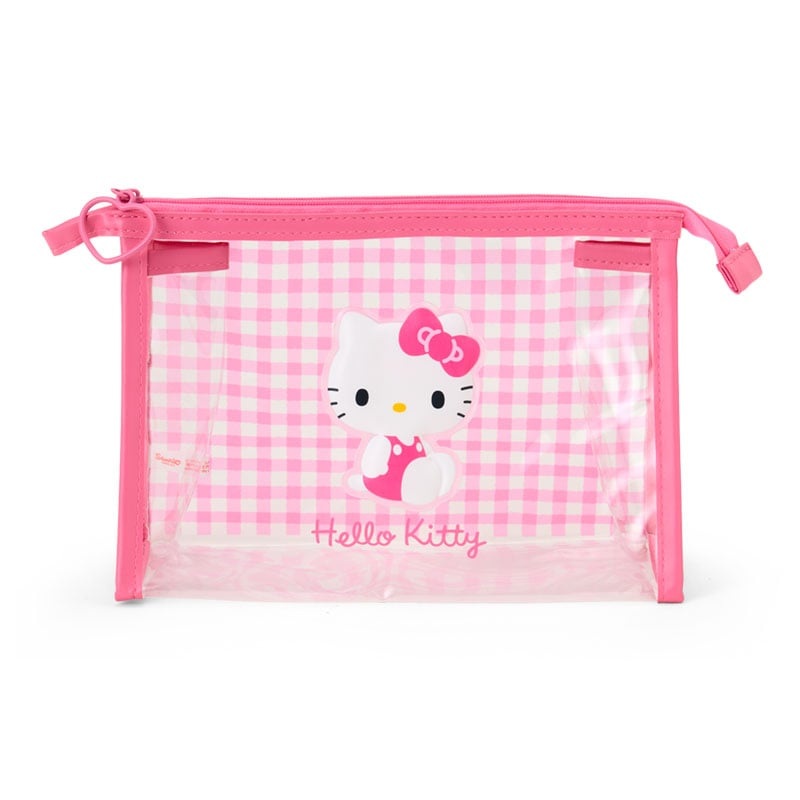 Hello Kitty Clear Gingham Zipper Pouch