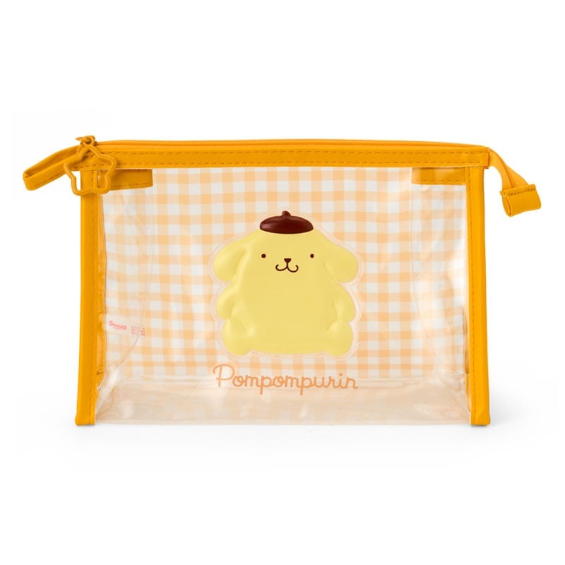 Pompompurin Clear Gingham Zipper Pouch