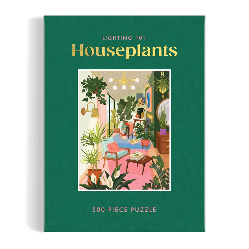 Galison Houseplants Book Puzzle - 500 pcs