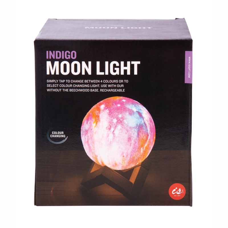 IS GIFT INDIGO MOON LIGHT - COLOUR CHANGING LIGHT MULTI-COLOURED 23X15X15CM